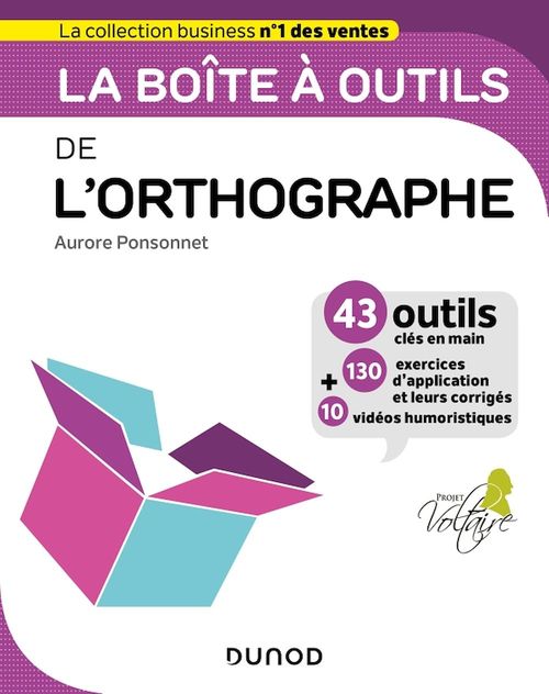 ebook cover of La boîte à outils de l'orthographe, by Aurore Ponsonnet