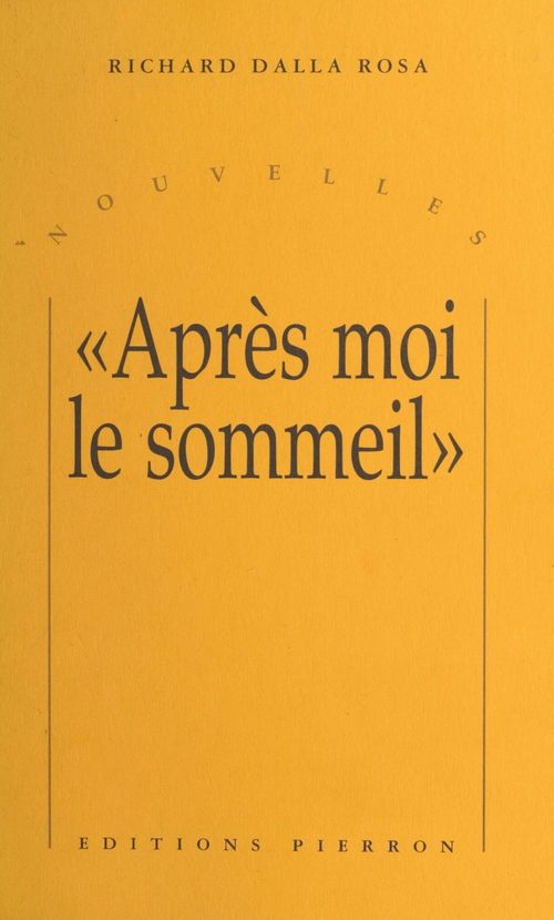 Couverture ebook de Après moi le sommeil, de Richard Dalla-Rosa
