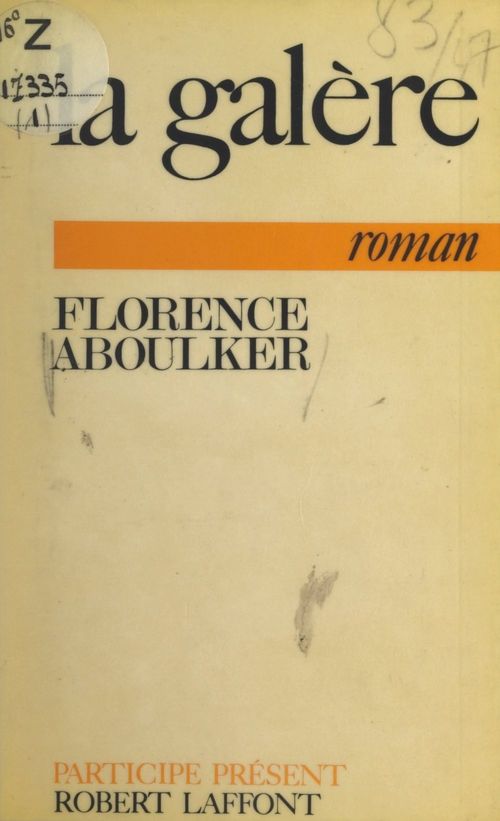 ebook cover of La galère, by Florence Aboulker