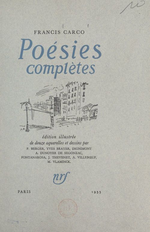 Couverture ebook de Poésies complètes, de Francis Carco