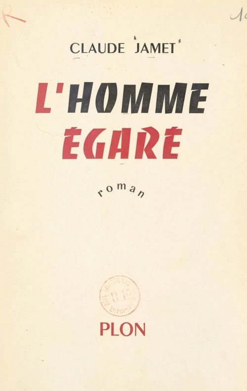Couverture ebook de L'homme égaré, de Claude Jamet