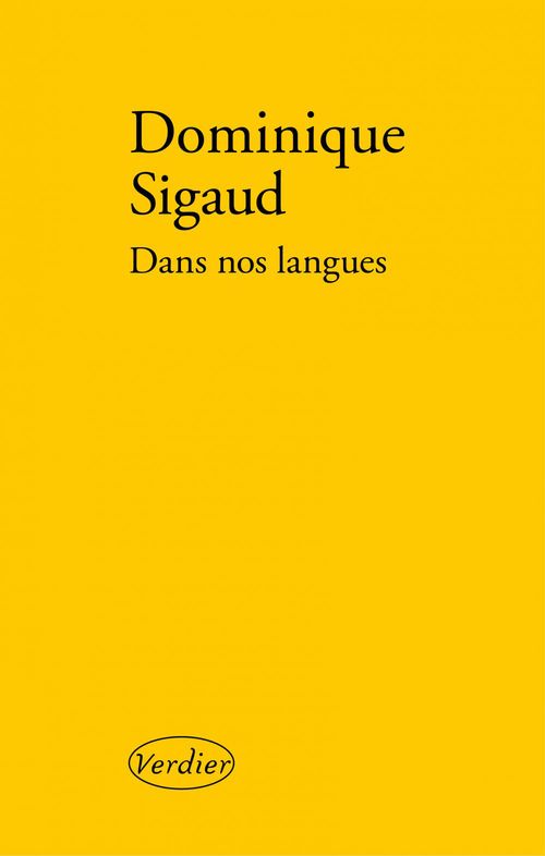 Couverture ebook de Dans nos langues, de Dominique Sigaud