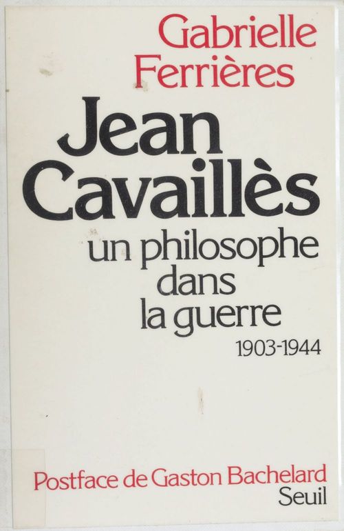 Couverture ebook de Jean Cavaillès, de Ferrieres Gabrielle