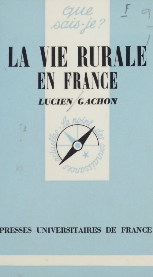 Couverture ebook de La vie rurale en France, de Lucien Gachon