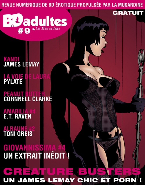 Couverture ebook de BD-adultes, revue numérique de BD érotique #9, de Collectif