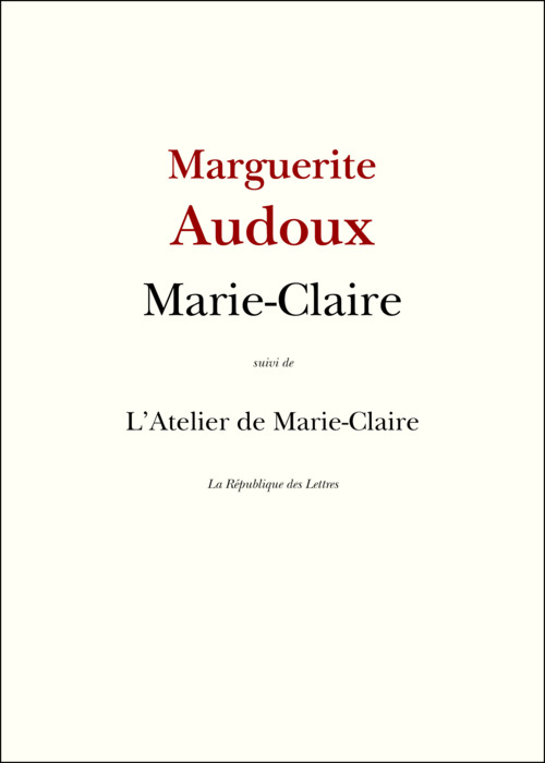 ebook cover of Marie-Claire, by Marguerite Audoux