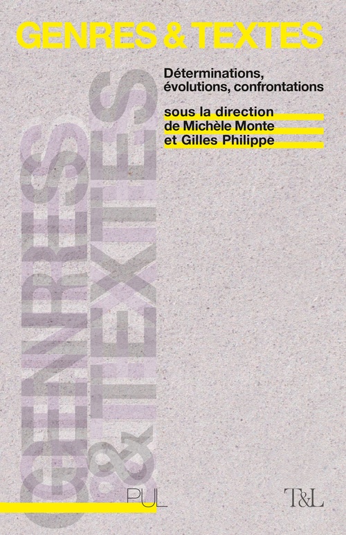Couverture ebook de Genres & textes, de Michele Monte, Gilles Philippe