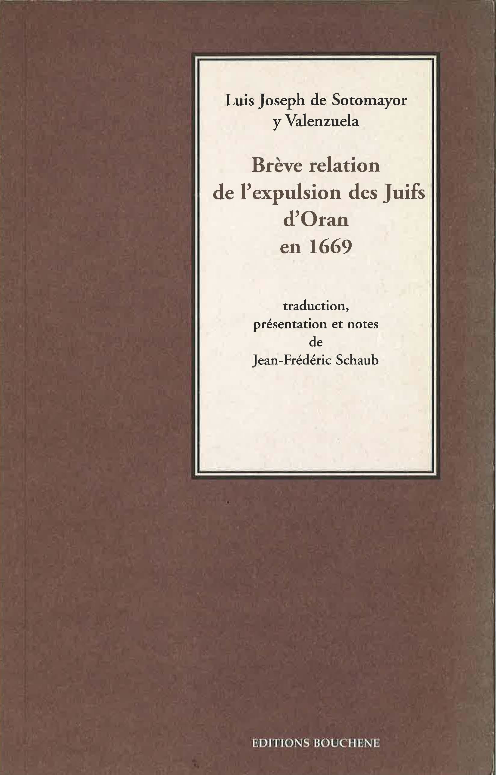 ebook cover of Brève relation de l'expulsion des Juifs d'Oran en 1669, by Luis Joseph De Sotomayor