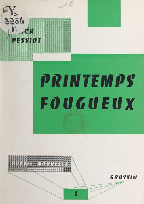 Couverture ebook de Printemps fougueux, de Erick Pessiot