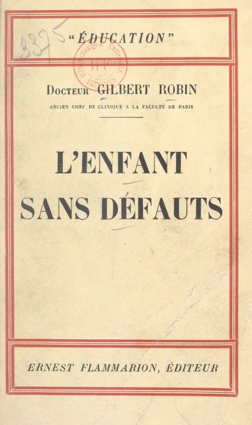 Couverture ebook de L'enfant sans défauts, de Gilbert Robin