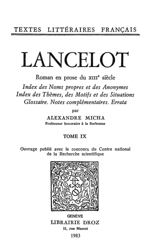 Couverture ebook de Lancelot : roman en prose du XIIIe siècle, de