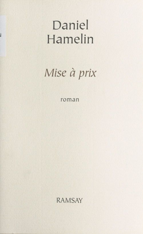ebook cover of Mise à prix, by Daniel Hamelin