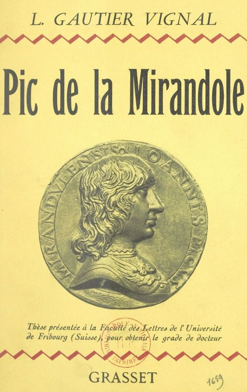 ebook cover of Pic de la Mirandole, by Louis Gautier-Vignal