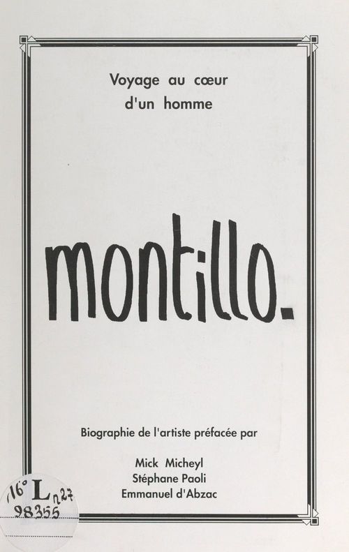 Couverture ebook de Montillo, voyage au coeur d'un homme, de Robert Génin