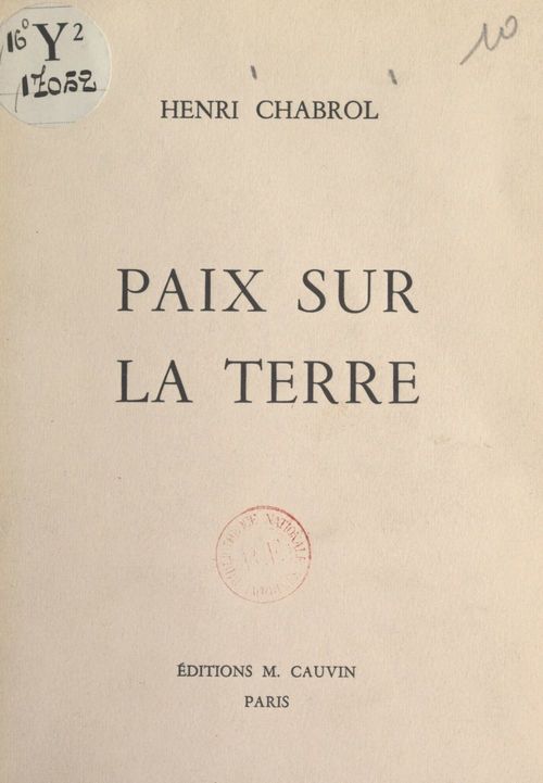 ebook cover of Paix sur la Terre, by Henri Chabrol