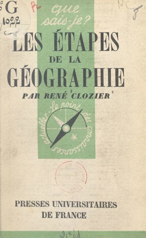 Couverture ebook de Les étapes de la géographie, de René Clozier