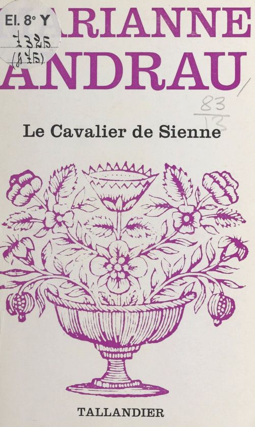 ebook cover of Le cavalier de Sienne, by Marianne Andrau