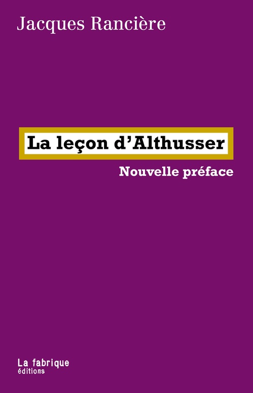 Couverture ebook de La leçon d'Althusser, de Jacques Rancière