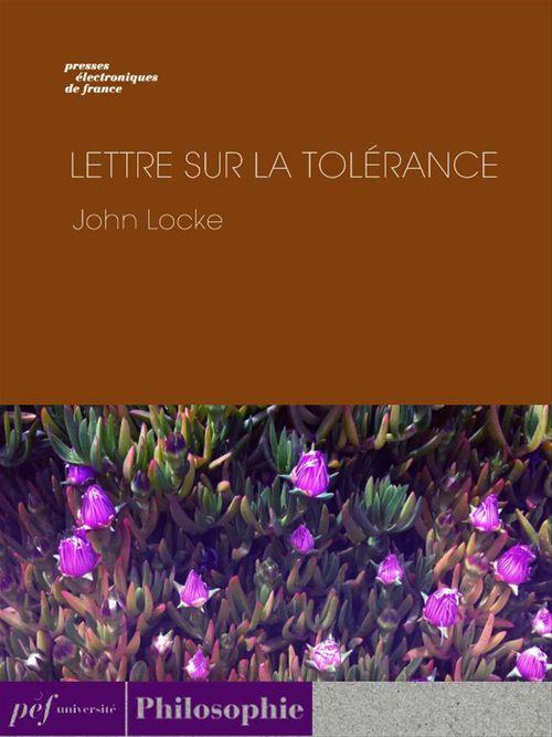 Couverture ebook de Lettre sur la tolérance, de John Locke