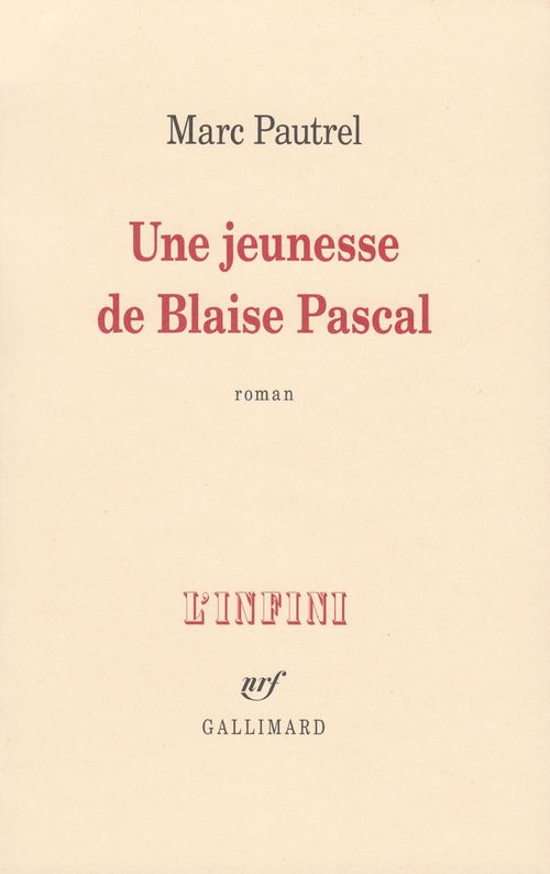 ebook cover of Une jeunesse de Blaise Pascal, by Marc Pautrel