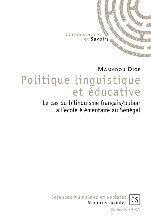 Couverture ebook de Politique linguistique et éducative, de Mamadou Diop