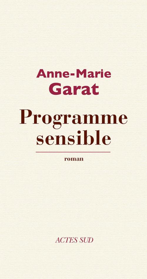 ebook cover of Programme sensible, by Anne-Marie Garat