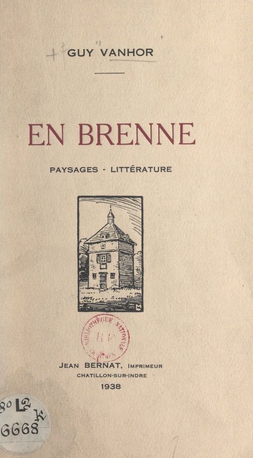 Couverture ebook de En Brenne, de Guy Vanhor