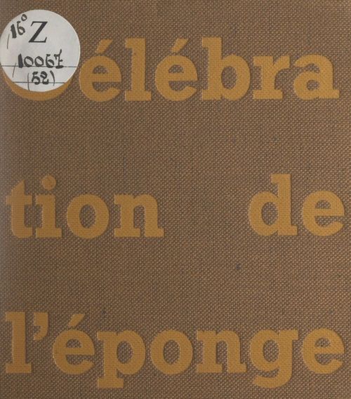 ebook cover of Célébration de l'éponge, by Pierre Ferran