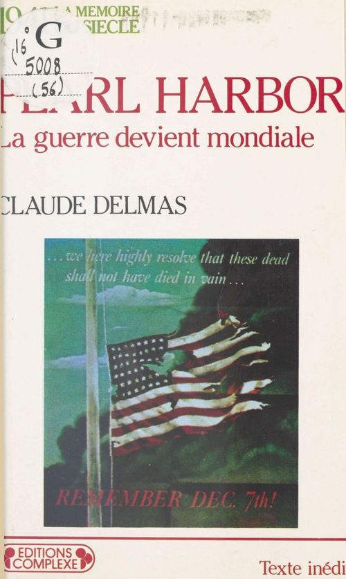 Couverture ebook de Pearl Harbor : La guerre devient mondiale, de Delmas/