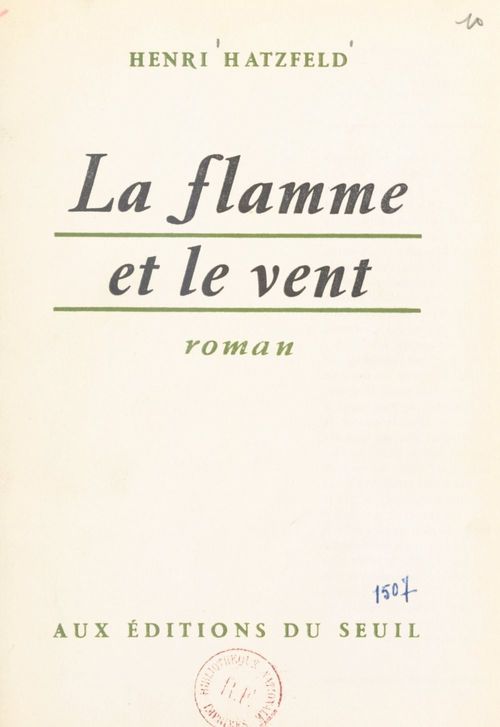 Couverture ebook de La flamme et le vent, de Henri Hatzfeld
