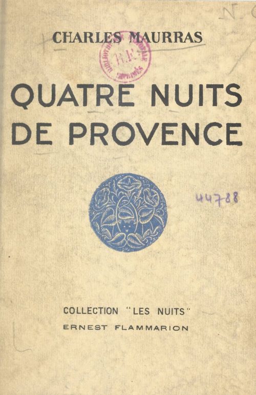 Couverture ebook de Quatre nuits de Provence, de Charles Maurras