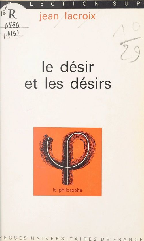 Couverture ebook de Le désir et les désirs, de Jean Lacroix