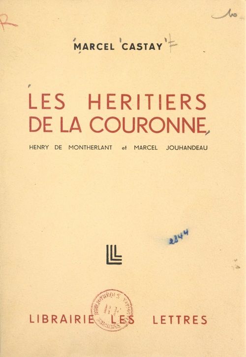 ebook cover of Les héritiers de la couronne, by Marcel Castay
