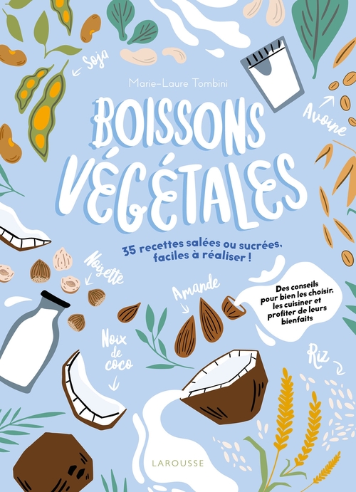 Couverture ebook de Boissons végétales, de Marie-Laure Tombini