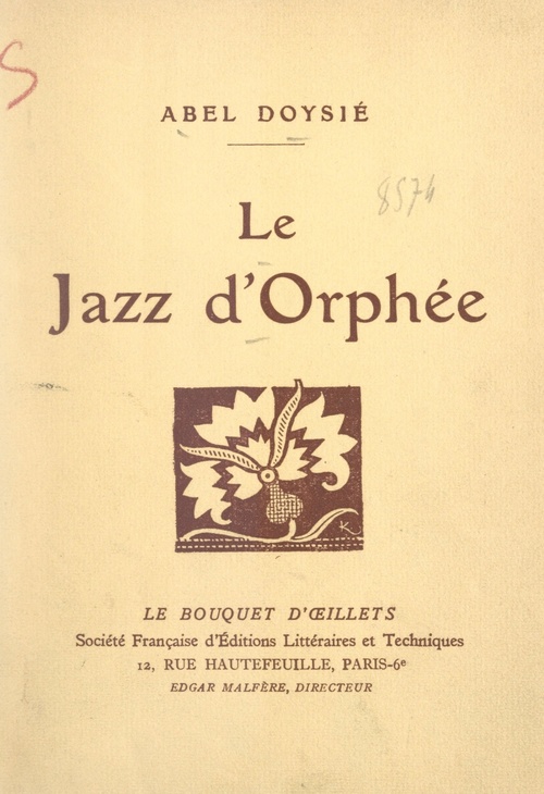 ebook cover of Le jazz d'Orphée, by Abel Doysie