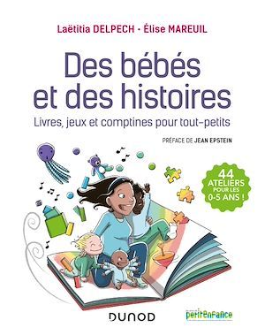 Couverture ebook de Des bébés et des histoires, de Laëtitia Delpech, Elise Mareuil