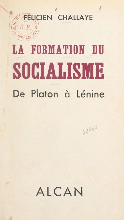 Couverture ebook de La formation du socialisme, de Felicien Challaye