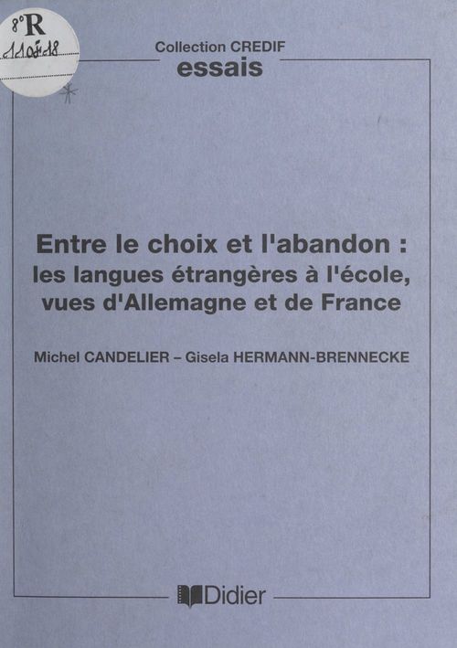 Couverture ebook de Entre le choix et l'abandon, de Michel Candelier, Gisela Hermann-Brennecke