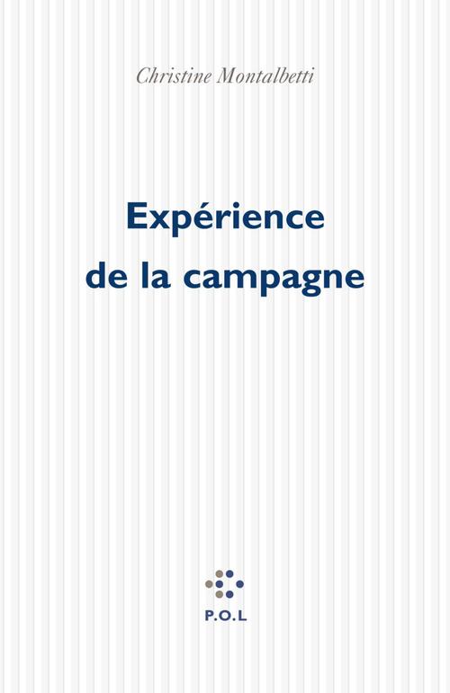 ebook cover of Expérience de la campagne, by Christine Montalbetti