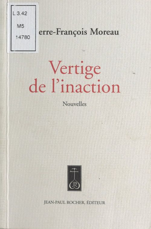 ebook cover of Vertige de l'inaction, by Pierre-François Moreau