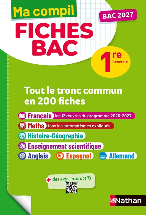 Couverture ebook de Ma Compil Fiches BAC 1re, de Evelyne Pons-Soumah