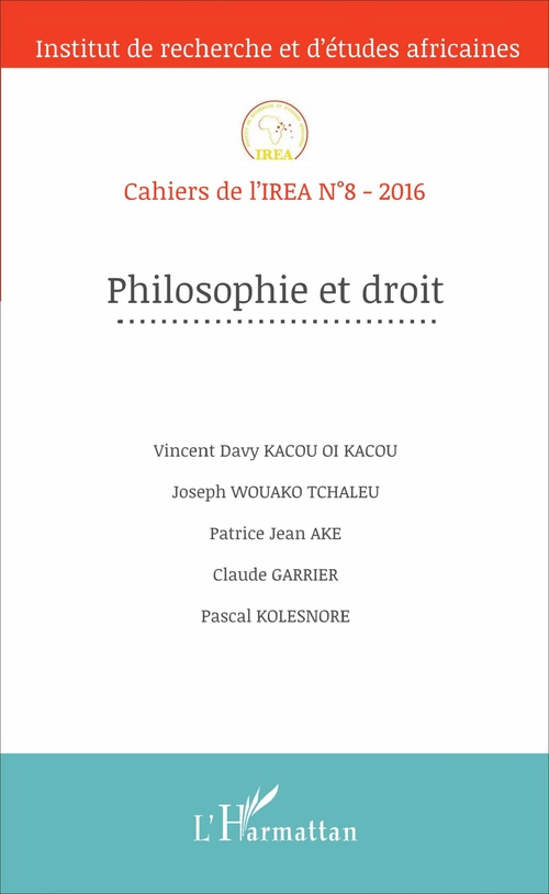 ebook cover of Philosophie et droit, by Cahiers De L'Irea
