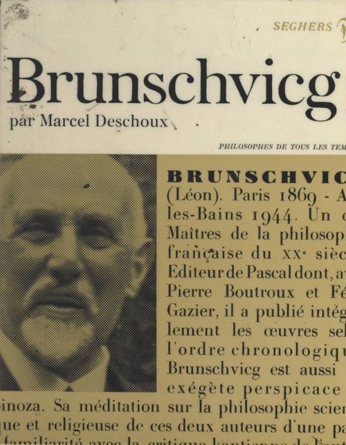ebook cover of Léon Brunschvicg, by Marcel Deschoux