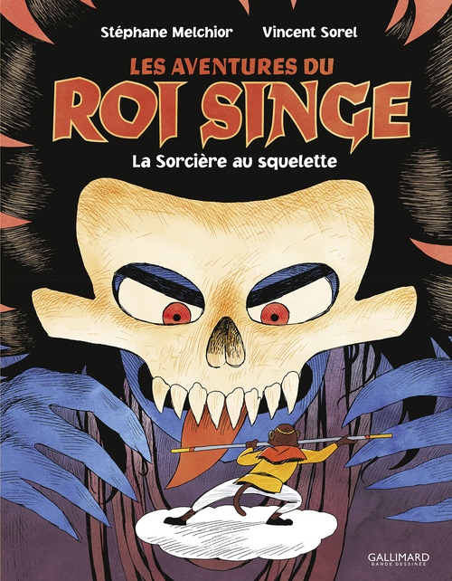 Couverture ebook de Les Aventures du Roi Singe (Tome 3) - La Sorcière au squelette, de Stéphane Melchior, Vincent Sorel