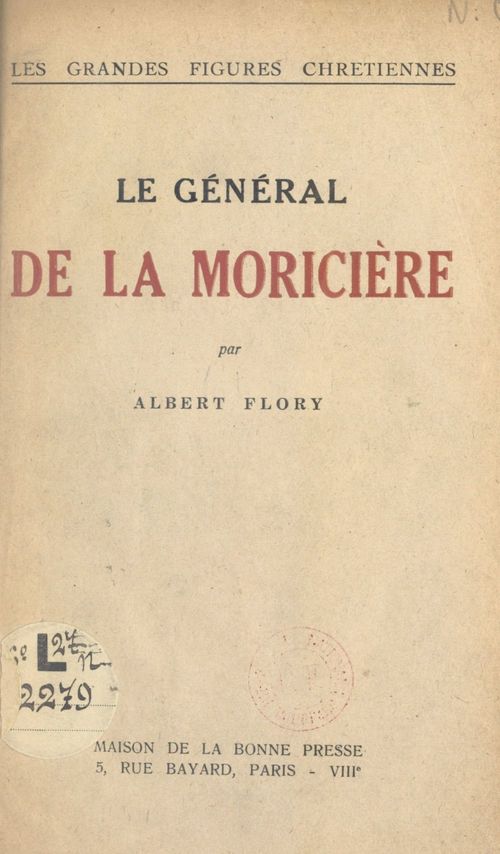 ebook cover of Le Général de La Moricière, by Albert Flory