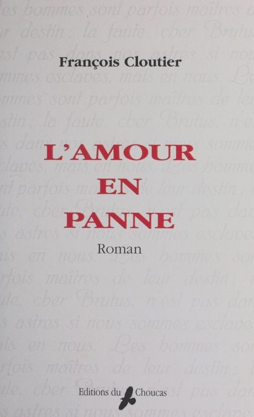 Couverture ebook de L'Amour en panne, de François Cloutier