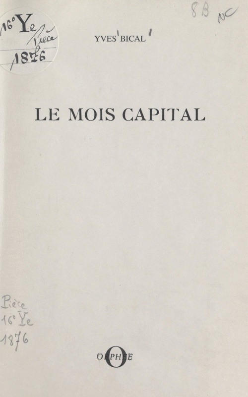 ebook cover of Le mois capital, by Yves Bical