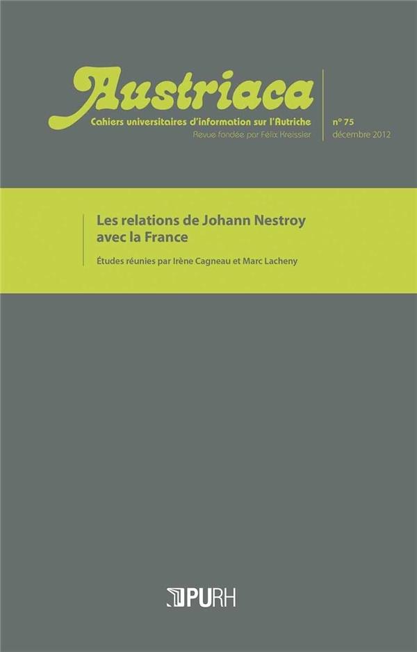 ebook cover of Austriaca, n°75/2013, by Cagnea Lacheny Marc