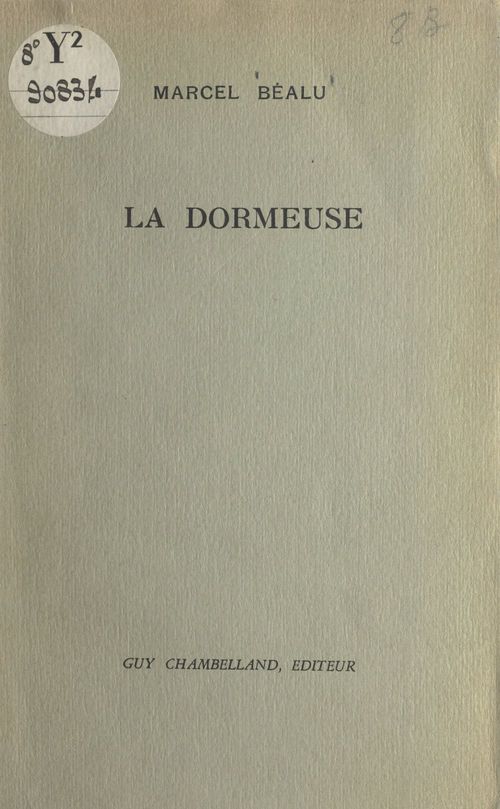 Couverture ebook de La dormeuse, de Marcel Bealu
