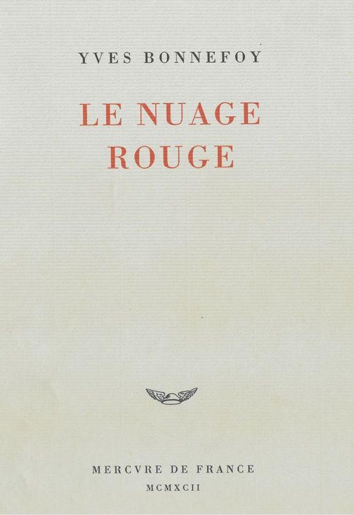 Couverture ebook de Le Nuage rouge. Essai sur la poétique, de Yves Bonnefoy